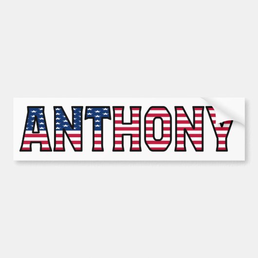 Anthony Name Vorname USA Aufkleber Sticker Auto (Voorkant)