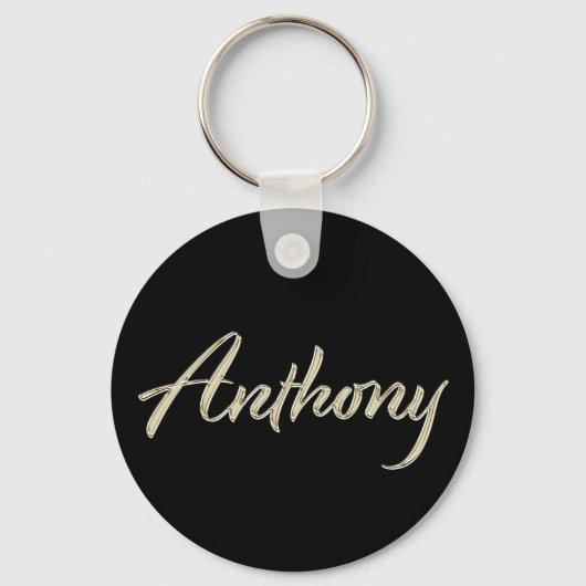 Anthony Name whitegold Button Schlüsselanhänger Sleutelhanger (Voorkant)