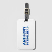 Anthony Petrol Head Bagagelabel (Voorkant (verticaal))
