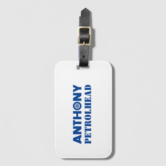 Anthony Petrol Head Bagagelabel (Voorkant (verticaal))