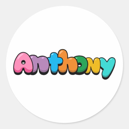 Anthony Ronde Sticker (Voorkant)