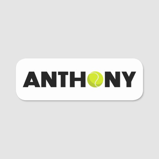 Anthony Tennis Naamplaatje (Voorkant)