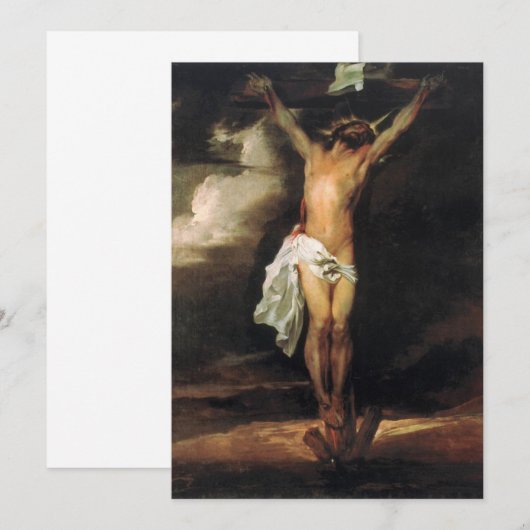 Anthony van Dyck - Crucifixion Kaart (Voorkant / Achterkant)