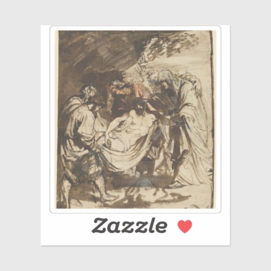 Anthony van Dyck - De graflegging Sticker (Vel)