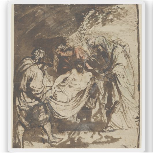 Anthony van Dyck - De graflegging Sticker (Voorkant)