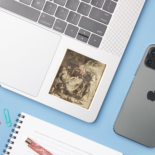 Anthony van Dyck - De graflegging Sticker (Laptop met iPhone)