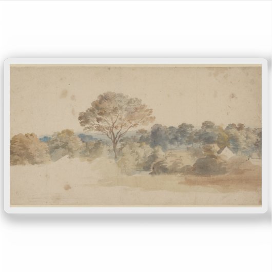 Anthony van Dyck - Landschap Sticker (Voorkant)