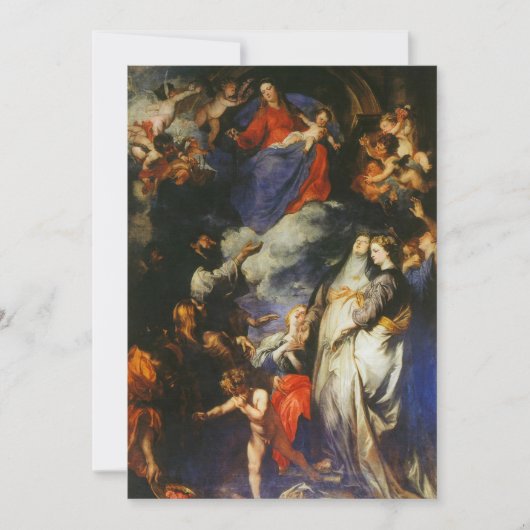 Anthony van Dyck - Madonna del Rosario Kaart (Voorkant)