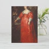 Anthony van Dyck - Portret van een onbekende dame Kaart (Staand voorkant)