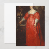 Anthony van Dyck - Portret van een onbekende dame Kaart (Voorkant / Achterkant)