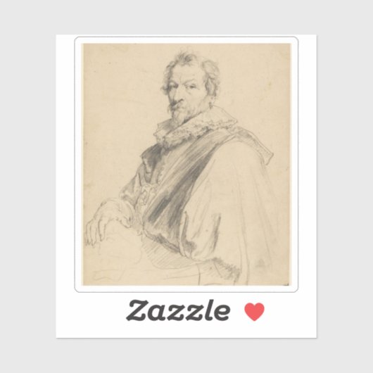 Anthony van Dyck - Portret van Hendrick van Balen Sticker (Vel)