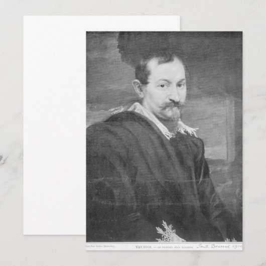 Anthony van Dyck - Verloren portret van Jan Wilden Kaart (Voorkant / Achterkant)