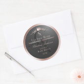 Anthraciet Product Label Roze Gouden Frame Monogra (Envelop)