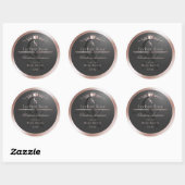 Anthraciet Product Label Roze Gouden Frame Monogra (Vel)