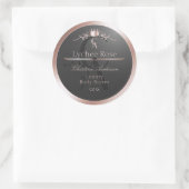 Anthraciet Product Label Roze Gouden Frame Monogra (Tas)