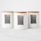 Anthraciet Product Label Roze Gouden Frame Monogra Voedselcontainer Etiket (Flessen)