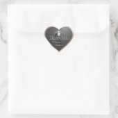 Anthraciet Rose Goud Frame Logo Monogram Bedankt Hart Sticker (Tas)