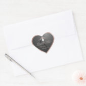 Anthraciet Rose Goud Frame Logo Monogram Bedankt Hart Sticker (Envelop)