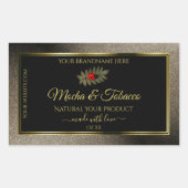 Anthracite Glitter Black Product Labels Ladybug (Voorkant)