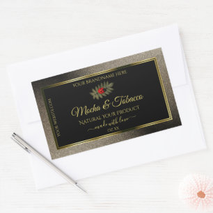 Anthracite Glitter Black Product Labels Ladybug