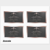 Anthracite Product Label Rose Gold Frame Monogram (Vel)