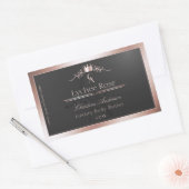 Anthracite Product Label Rose Gold Frame Monogram (Envelop)