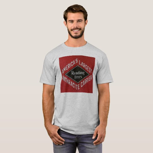 Anthracite werd vervoerd door de Reading Railro T-shirt (Voorkant volledig)