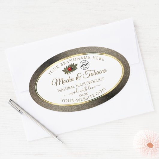 Anthracite White Product Labels Ladybug met Logo (Envelop)