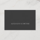 Anthrazit Visitenkarte mit grauer Schrift Visitekaartje (Voorkant)