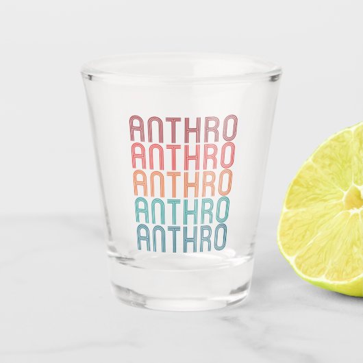 Anthro Antropologie Antropoloog Shot Glas (Voorkant)