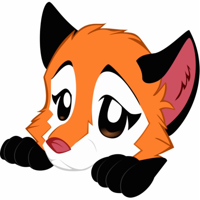 Anthro Fox Sculpture Staand Fotobeeldje (Voorkant)