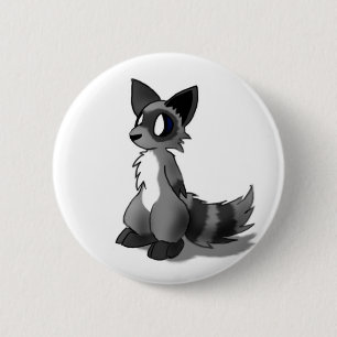 Anthro Raccoon Button