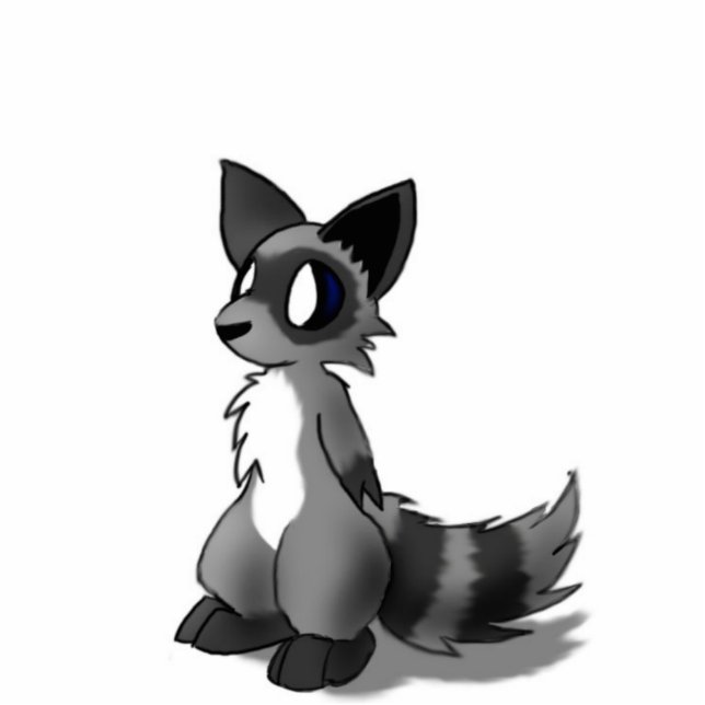 Anthro Raccoon Sculpture Staand Fotobeeldje (Voorkant)