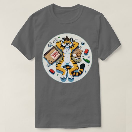 Anthro Trash Tiger Art TSshirt T-shirt (Design voorkant)