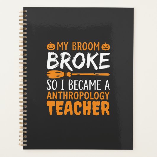 Anthropologie Docent Gebroken Bezem Halloween Ontw Planner (Voorkant)