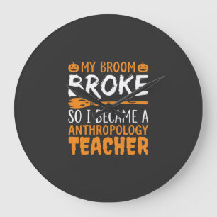Anthropologiedocent Gebroken Bezem Halloween-ontwe Grote Klok