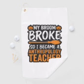 Anthropologiedocent Halloween Bezem Gebroken Golfhanddoek (Insitu)