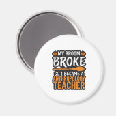 Anthropologiedocent Halloween Bezem Gebroken Magneet (Voorkant / Achterkant)