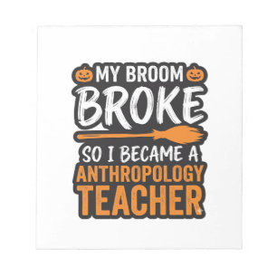 Anthropologiedocent Halloween Bezem Gebroken Notitieblok
