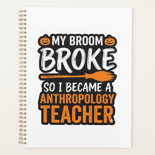 Anthropologiedocent Halloween Bezem Gebroken Planner (Voorkant)
