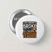 Anthropologiedocent Halloween Bezem Gebroken Ronde Button 5,7 Cm (Voorkant /achterkant)