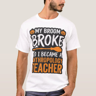 Anthropologiedocent Halloween Bezem Gebroken T-shirt