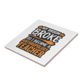 Anthropologiedocent Halloween Bezem Gebroken Tegeltje (Zijkant)