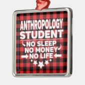 Anthropology College Student Red Pset Xmas Metalen Ornament (Links)