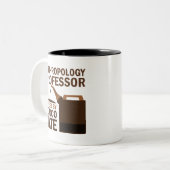 Anthropology Professor (Funny) Gift Tweekleurige Koffiemok (Voorkant links)
