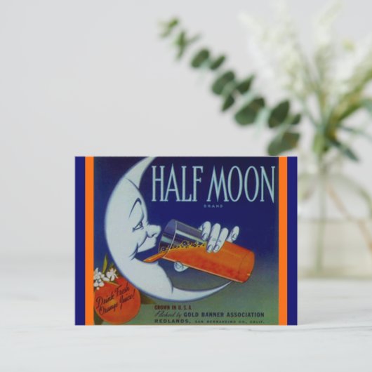  Anthropomorfe Half Moon Briefkaarten PC (Staand voorkant)