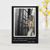 Anthropomorfe Konijn en citaat van Henry Miller Kaart (Gele Bloem)