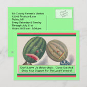 ANTHROPOMORFISCHE Meloenen Pun Producent BRIEFKAAR Briefkaart (Voorkant / Achterkant)