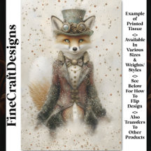 Anthropomorphic Fox Steampunk Outfit CA1 Decoupage