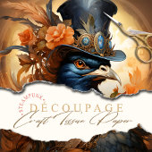 Anthropomorphic Steampunk Pigeon Victoriaans Top H Tissuepapier